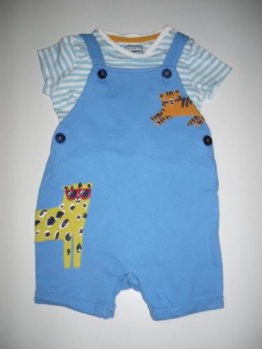 Blue Zoo Cute Animal Baby Dungaree Set